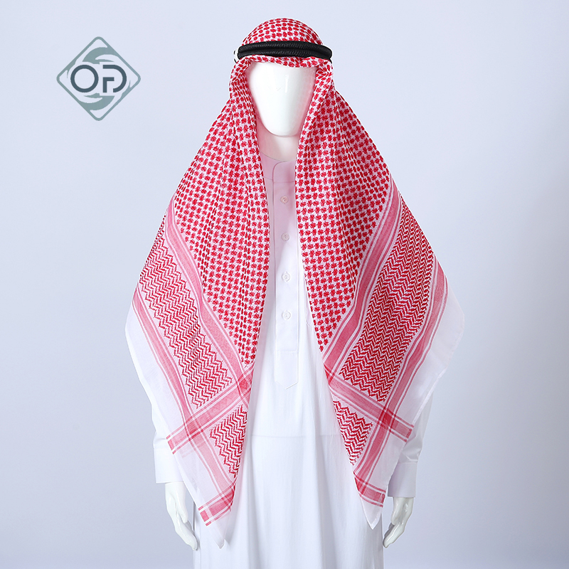 Breathable Muslim Arab men’s headscarf with keffiyeh, shemagh, ghutra, kufiya and Palestine flag patterns outdoor & religious use - 图片 5