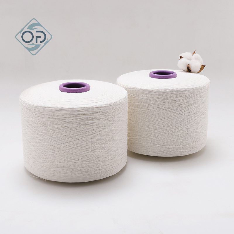 35%Cotton 65% Polyester Combed Compact Raw White Yarn Ne20 30 40 45 60 - 图片 2