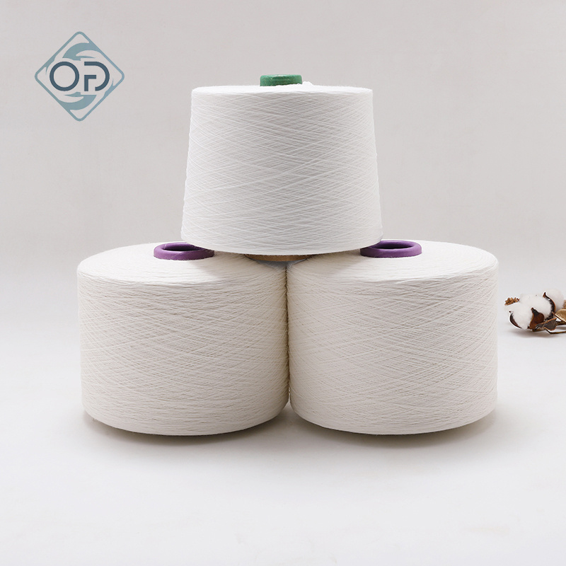 35%Cotton 65% Polyester Combed Compact Raw White Yarn Ne20 30 40 45 60 - 图片 3
