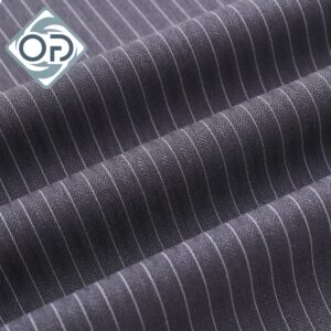 73% Polyester 27% Viscose 110*82 280G/M Suiting Woven Stripes Fabric