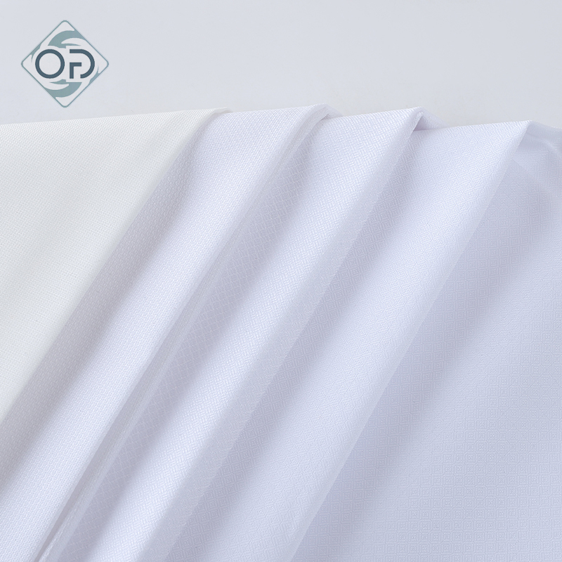 100% Spun Polyester 40*150D 180G/M Arab Muslims Thobe Woven Jacquard Fabric - 图片 2