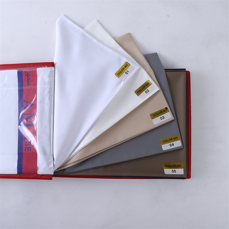 100% Polyester 40*150D 195G/M Spun Thobe Woven Plain Fabric - 图片 2
