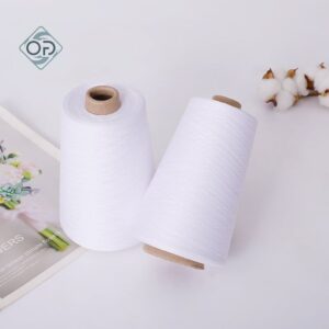 100% Polyester Ring Spun Raw White Yarn Ne 45