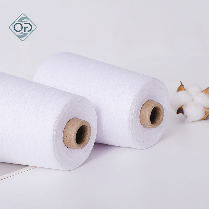 100% Polyester Ring Spun Raw White Yarn Ne 45 - 图片 2