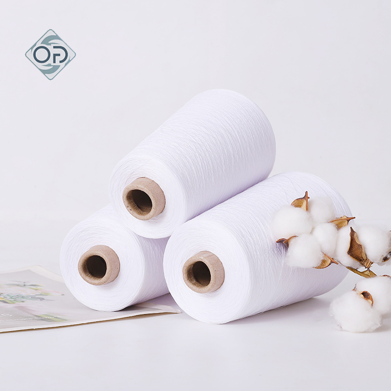 100% Polyester Ring Spun Raw White Yarn Ne 45 - 图片 3
