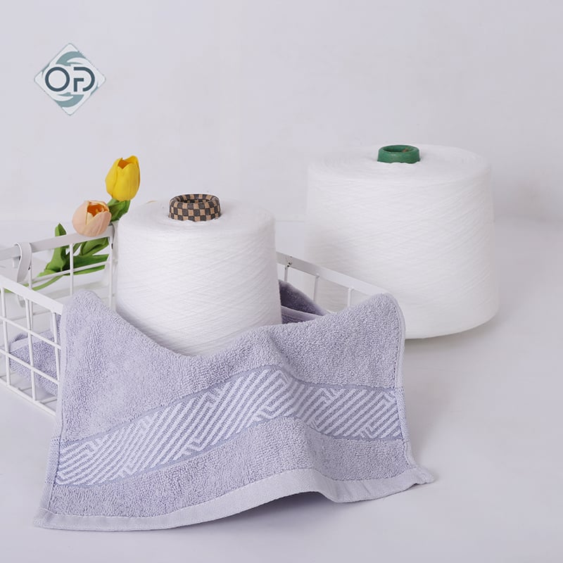 100% Polyester RingSpun OE Raw White Yarn Ne 30/2 40/1 45/2 60/1