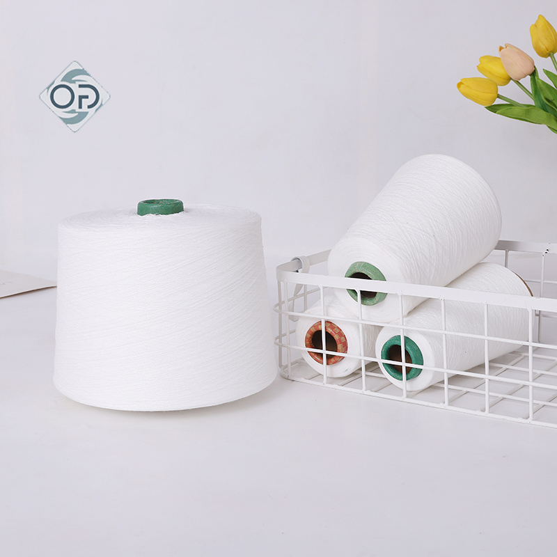 100% Polyester RingSpun OE Raw White Yarn Ne 30/2 40/1 45/2 60/1 - 图片 2