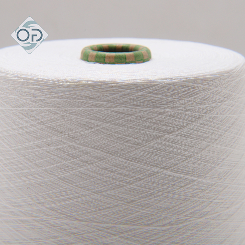 20%Cotton 80% Polyester Ringspun OE Raw White Yarn Ne12 16 20 32 - 图片 2