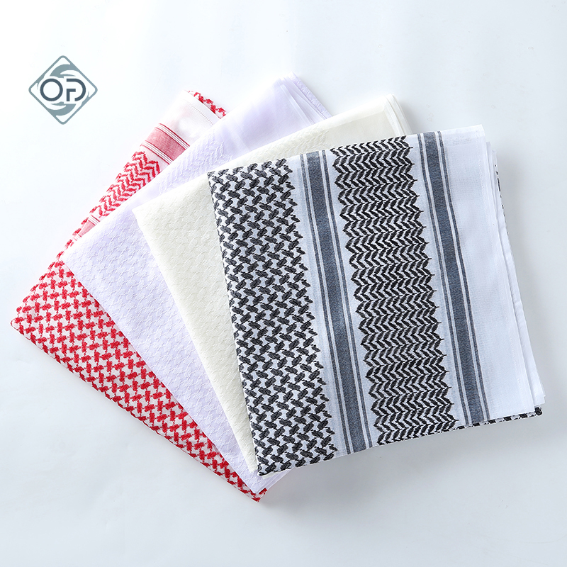 Muslim Arab Men Keffiyeh Scarf Dubai Saudi Shemagh Ghutra Kufiya Islamic Headscarf Tactical Desert Scarf Palestine Flag Scarf for Men - 图片 4