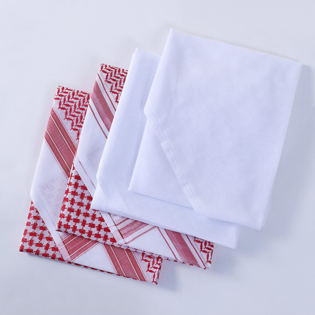 Pure White Men’s Ghutra, Traditional Saudi Gulf Arab Headscarf, Soft Breathable Muslim Head Wrap for Prayer, Eid & Daily Wear