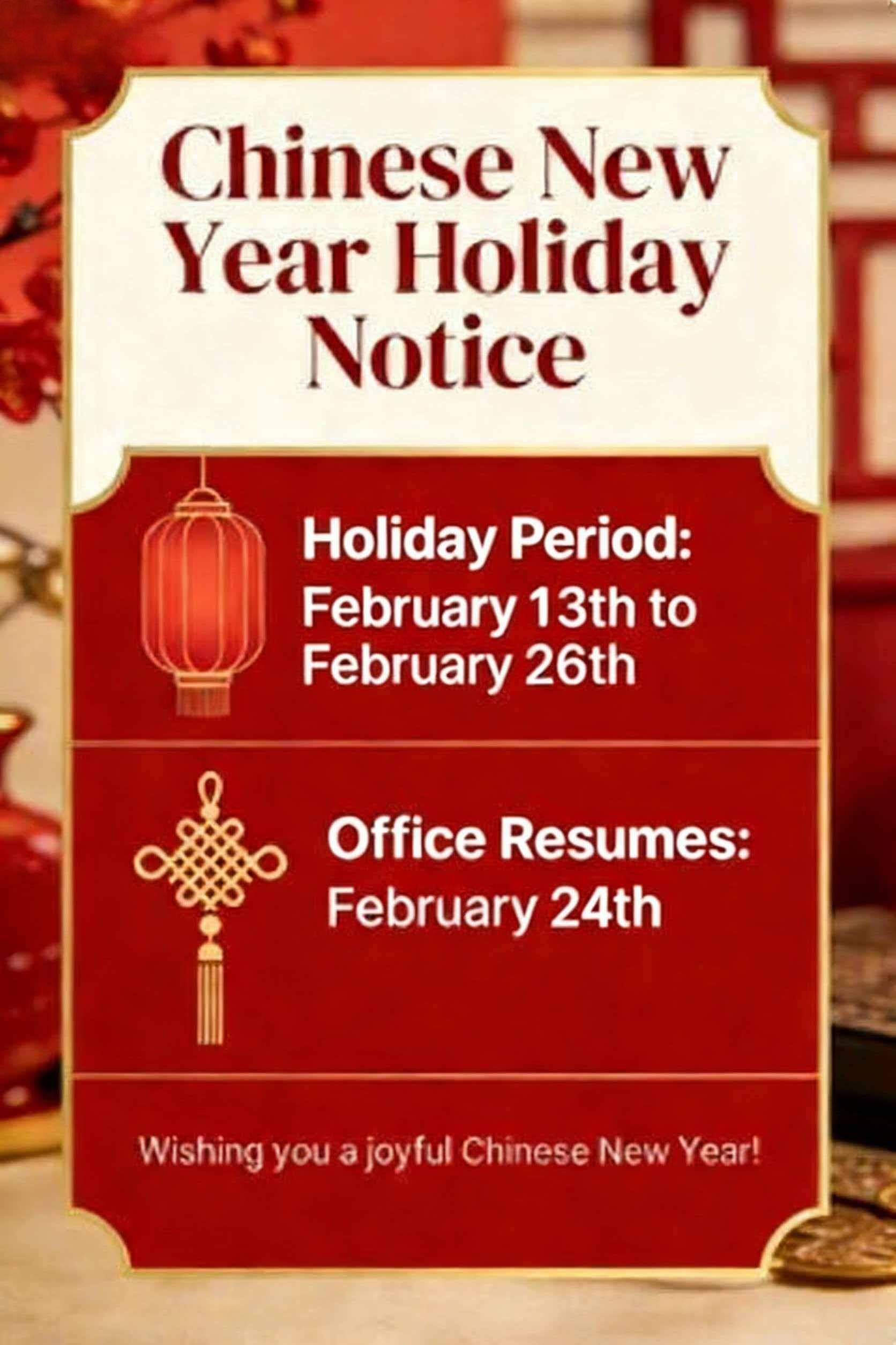 holiday arrangement of hebei ourui textile technology co ltd for chinese new year-1